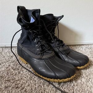 Lands End 9 Men’s Winter Rubber Duck Boots in Black